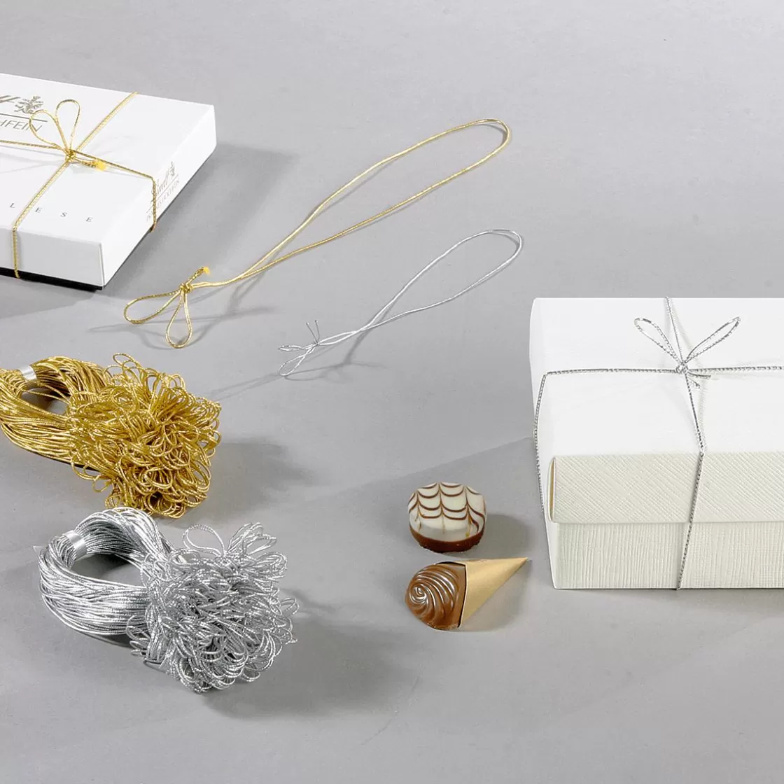 Lazos De Regalo>DecoWoerner Lazo Decorativo Plateado Longitud 40 Cm, 100 Piezas plata