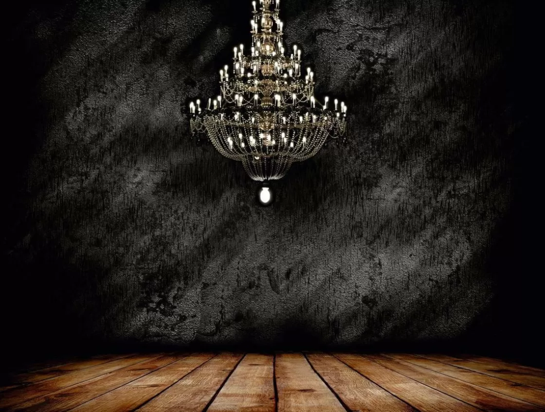 Decoración Temática | Pancartas Temáticas>DecoWoerner Lona XXL "Chandelier" De Lona De Camión Ignífuga 250 X 330 Cm negro