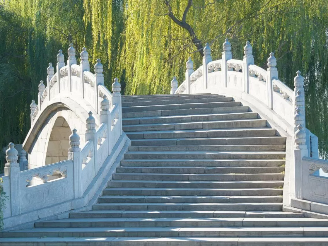Bandera Xxl | Decoración Temática>DecoWoerner Lona XXL "Puente En El Parque" De Lona De Camión Ignífuga 250 X 330 Cm Gris