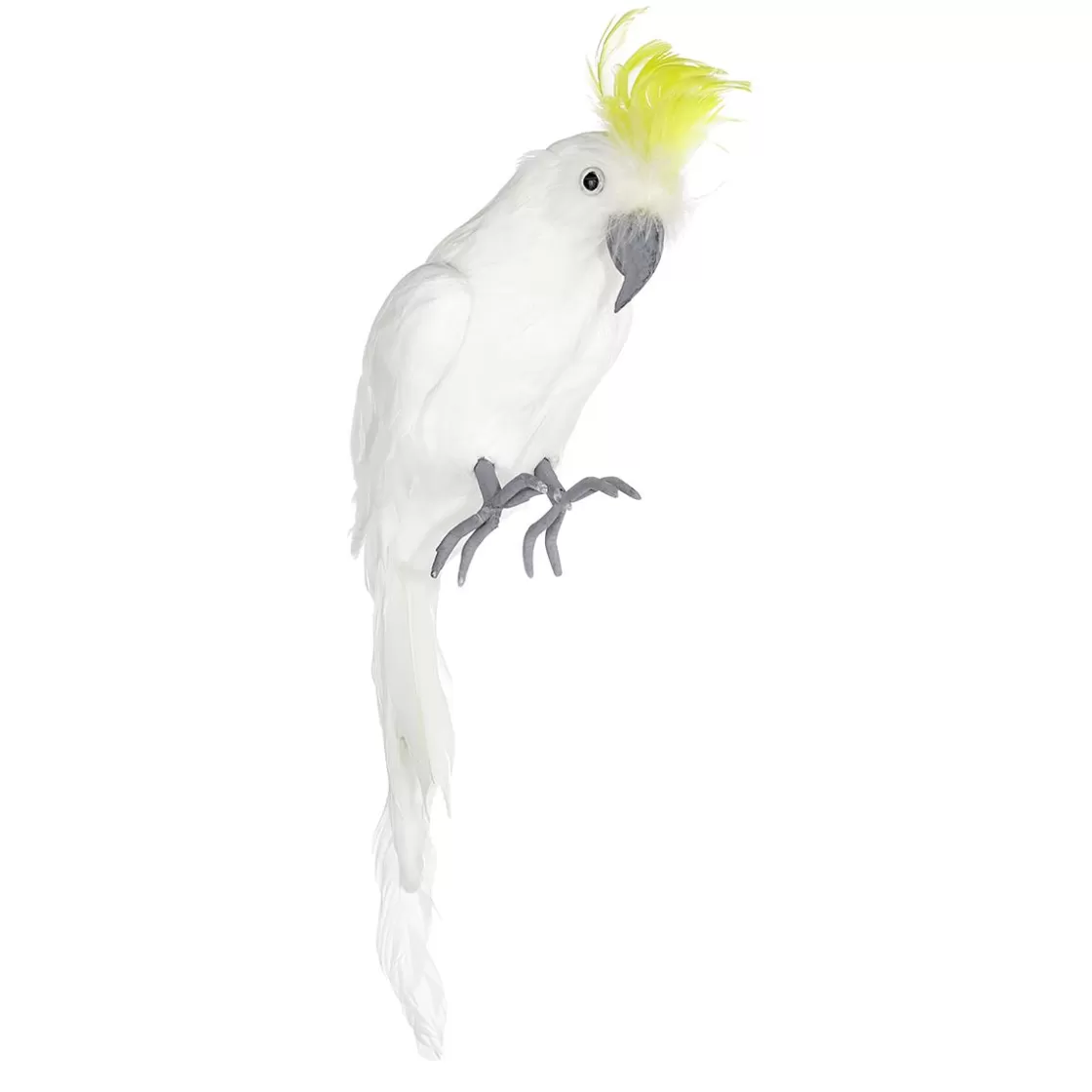 Decoración De Animales | Decoración De Verano>DecoWoerner Loro Deco Cacatúa Crestada Amarilla 11 X 45 Cm blanco