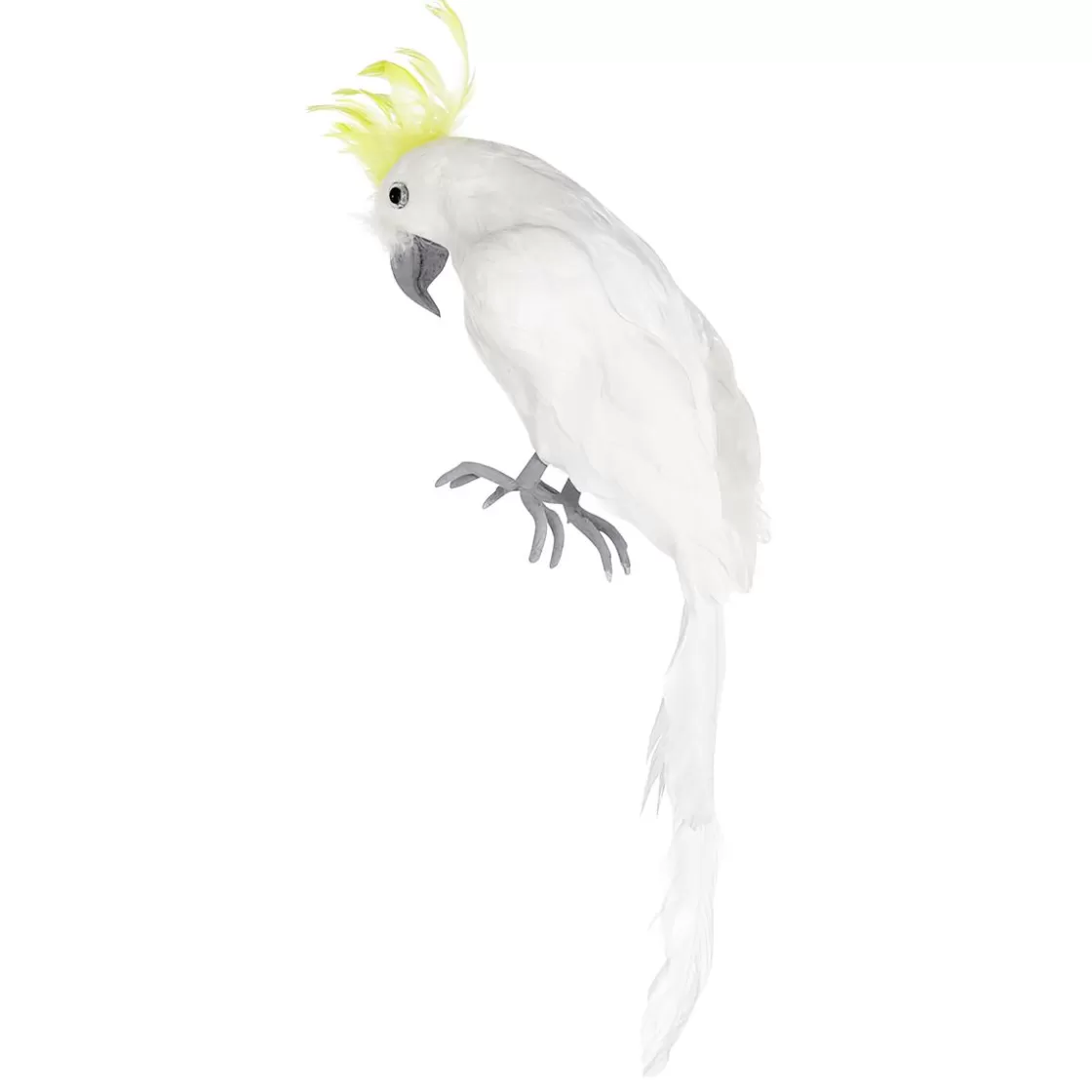 Decoración De Animales | Decoración De Verano>DecoWoerner Loro Deco Cacatúa Crestada Amarilla 11 X 45 Cm blanco