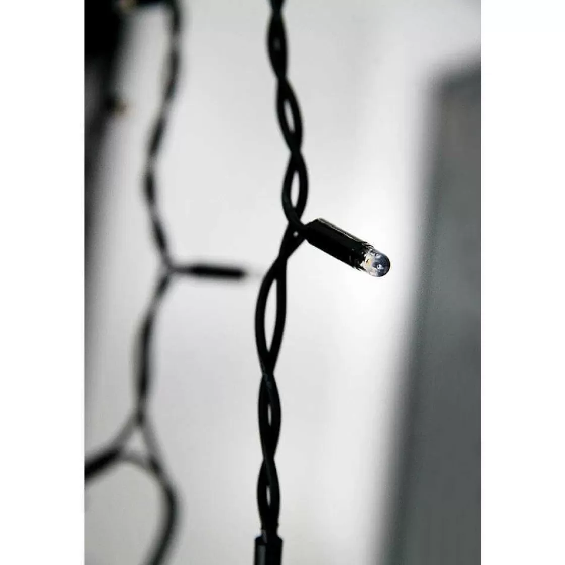 Luces De Navidad>DecoWoerner Luz Icicle Light LED Para Uso Profesional Sistema IP44, 114 LED, 300 X 50 Cm, Sin Cable negro