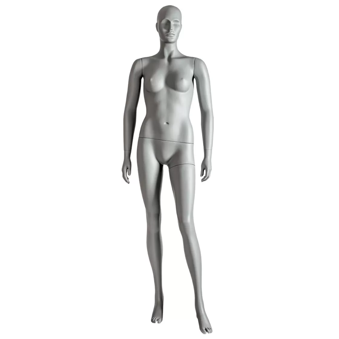 Maniquíes>DecoWoerner Maniquí Deportivo Mujer Deportista - Pierna Izquierda Al Descubierto Gris