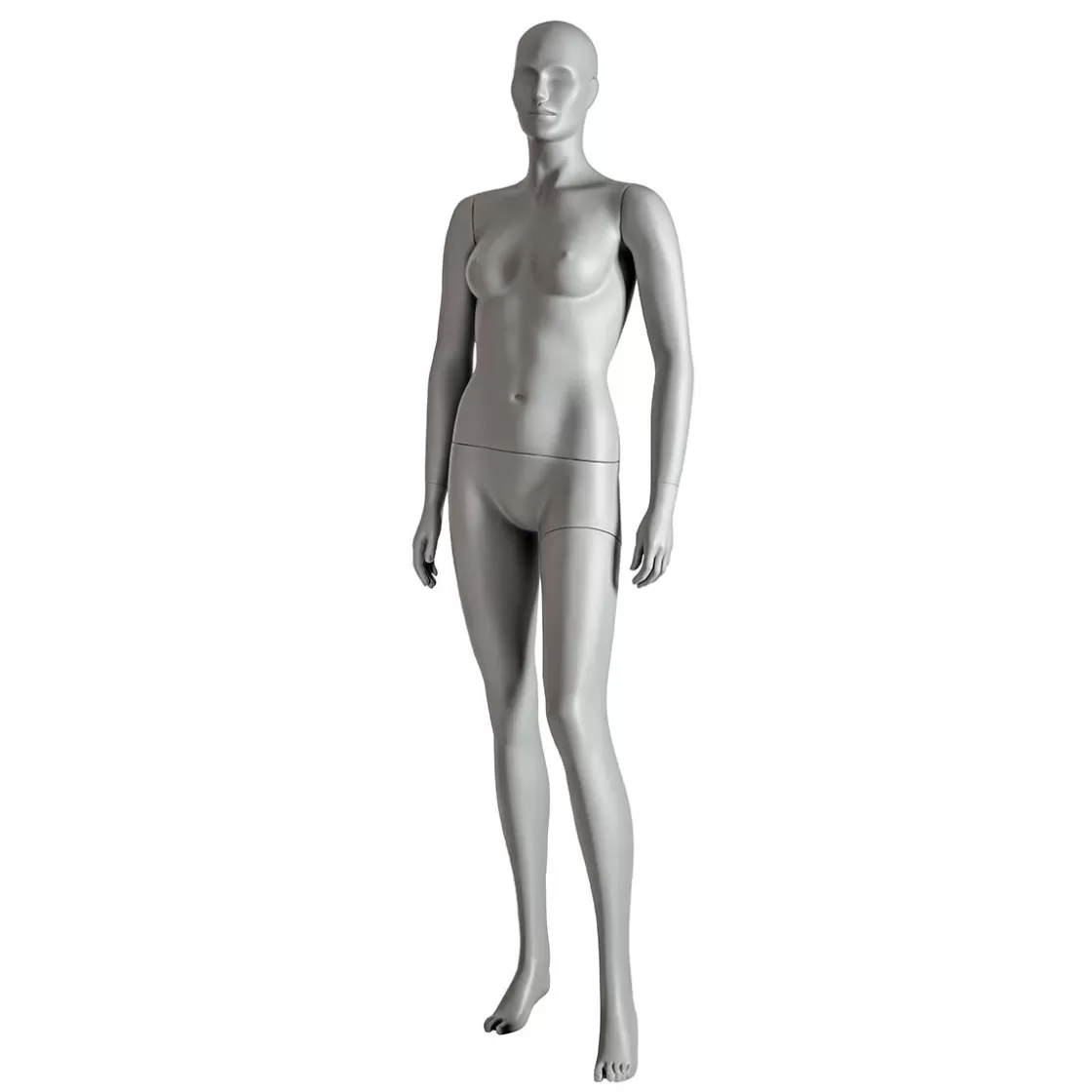 Maniquíes>DecoWoerner Maniquí Deportivo Mujer Deportista - Pierna Izquierda Al Descubierto Gris