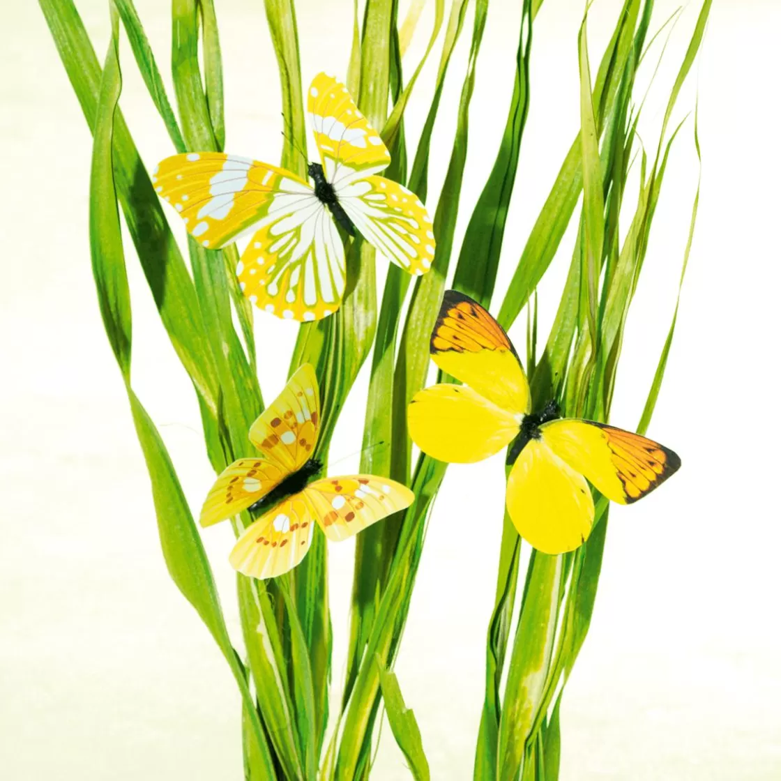 Decoración De Animales | Decoración De Primavera>DecoWoerner Mariposas Decorativas, 10 Cm, Color , 6 Piezas amarillo