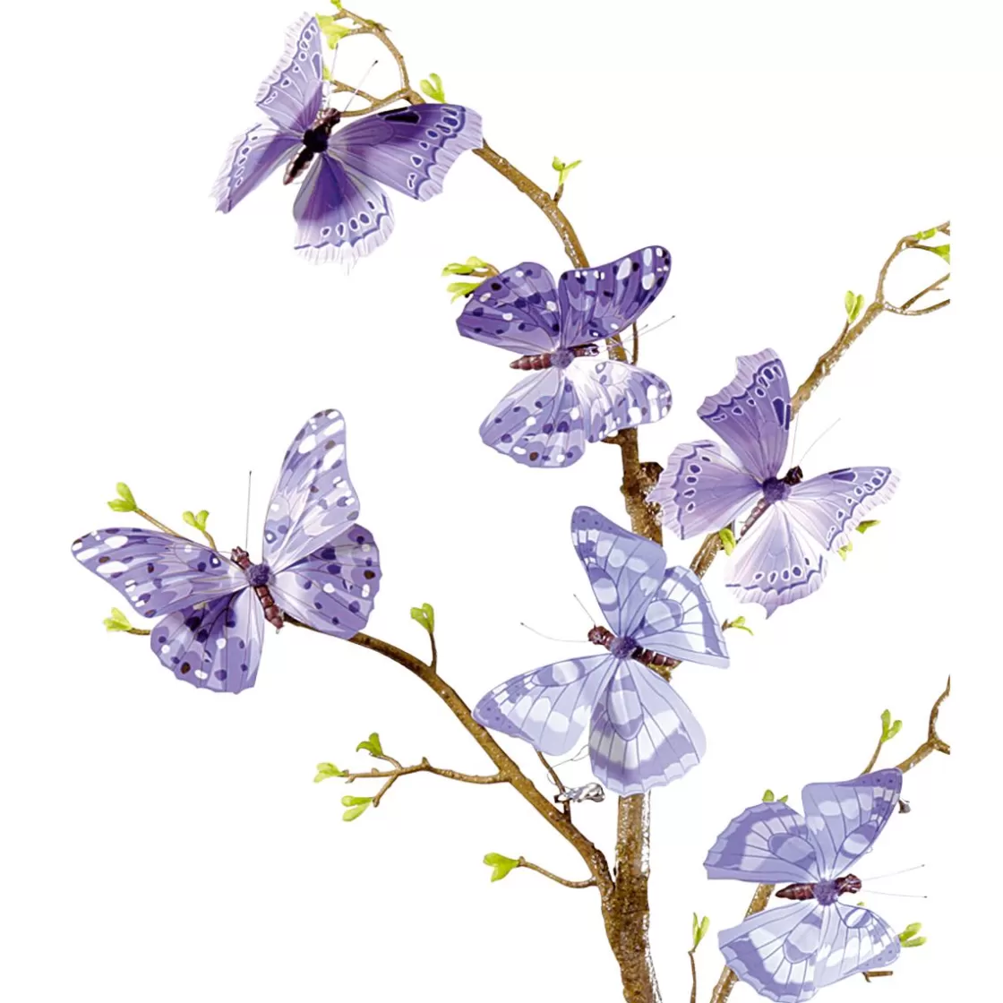 Decoración De Animales | Decoración De Primavera>DecoWoerner Mariposas Decorativas, 10 Cm, Color Morado, 6 Piezas violeta