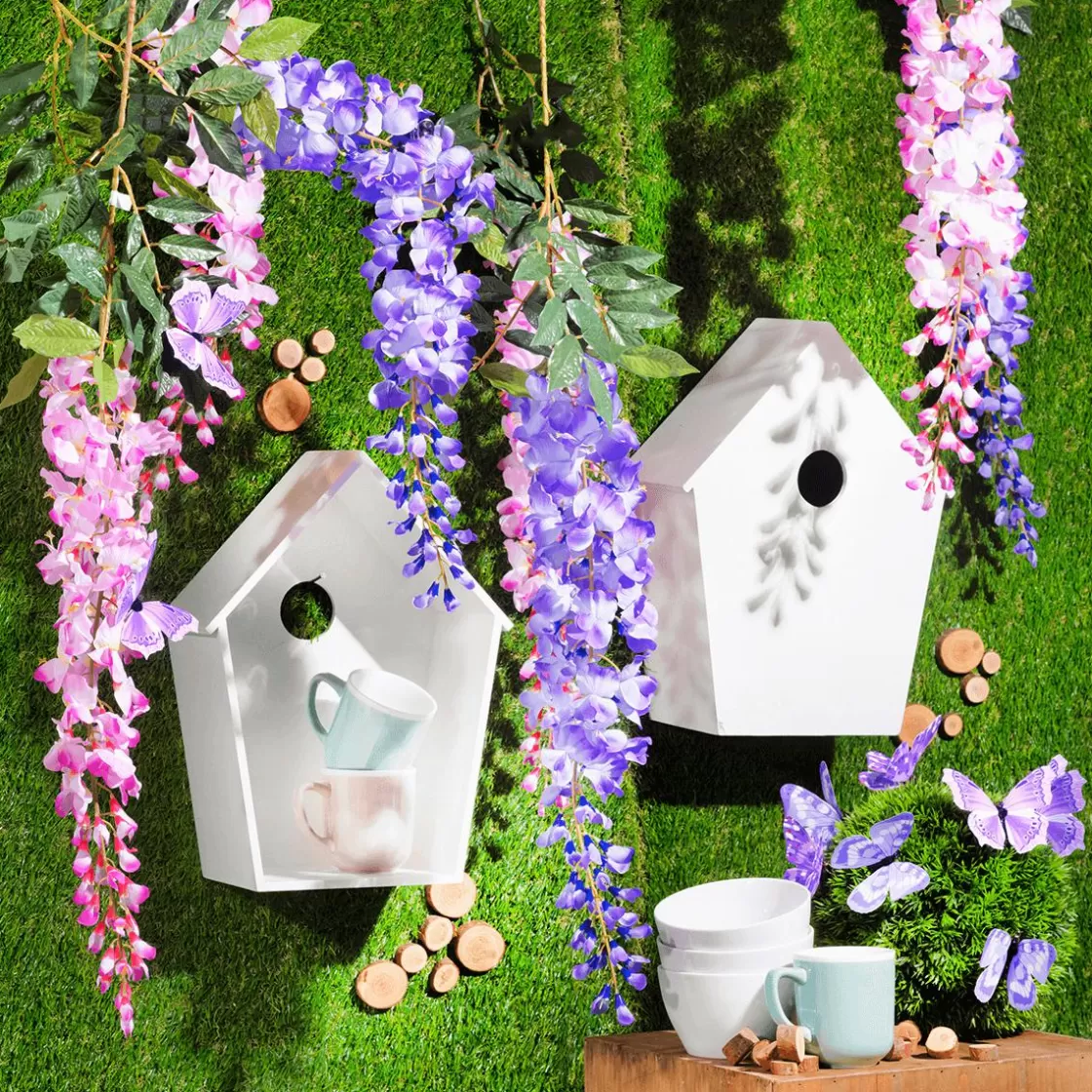 Decoración De Animales | Decoración De Primavera>DecoWoerner Mariposas Decorativas, 10 Cm, Color Morado, 6 Piezas violeta