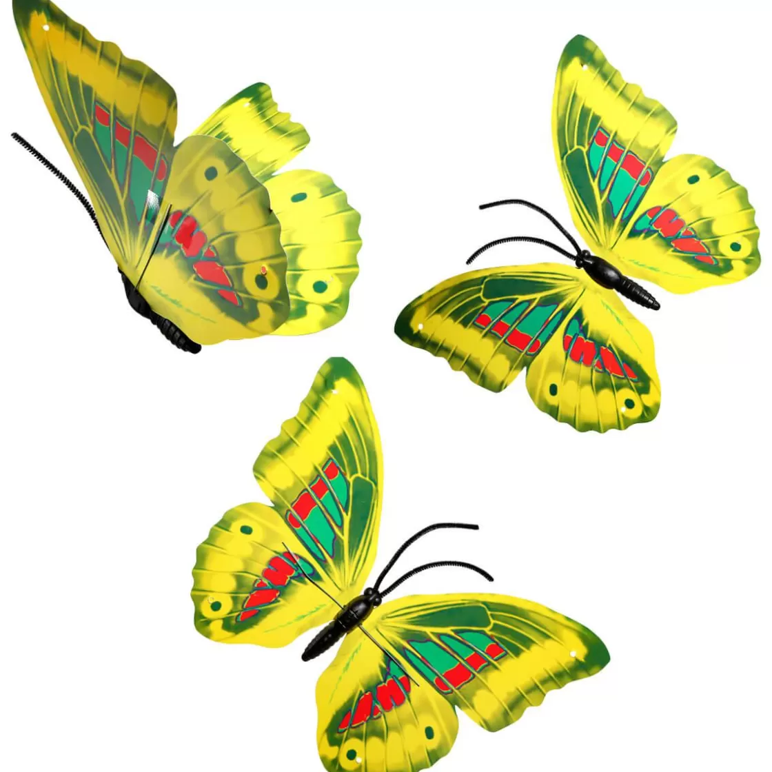 Decoración De Animales | Decoración De Primavera>DecoWoerner Mariposas Decorativas 40 Cm 3 Piezas amarillo