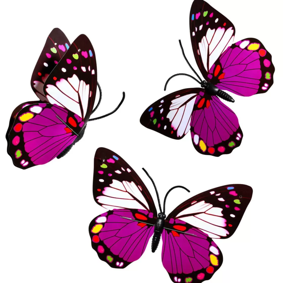 Decoración De Animales | Decoración De Primavera>DecoWoerner Mariposas Decorativas Morado 40 Cm 3 Piezas violeta