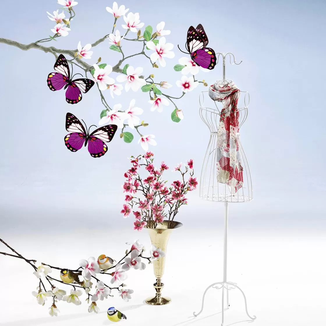 Decoración De Animales | Decoración De Primavera>DecoWoerner Mariposas Decorativas Morado 40 Cm 3 Piezas violeta