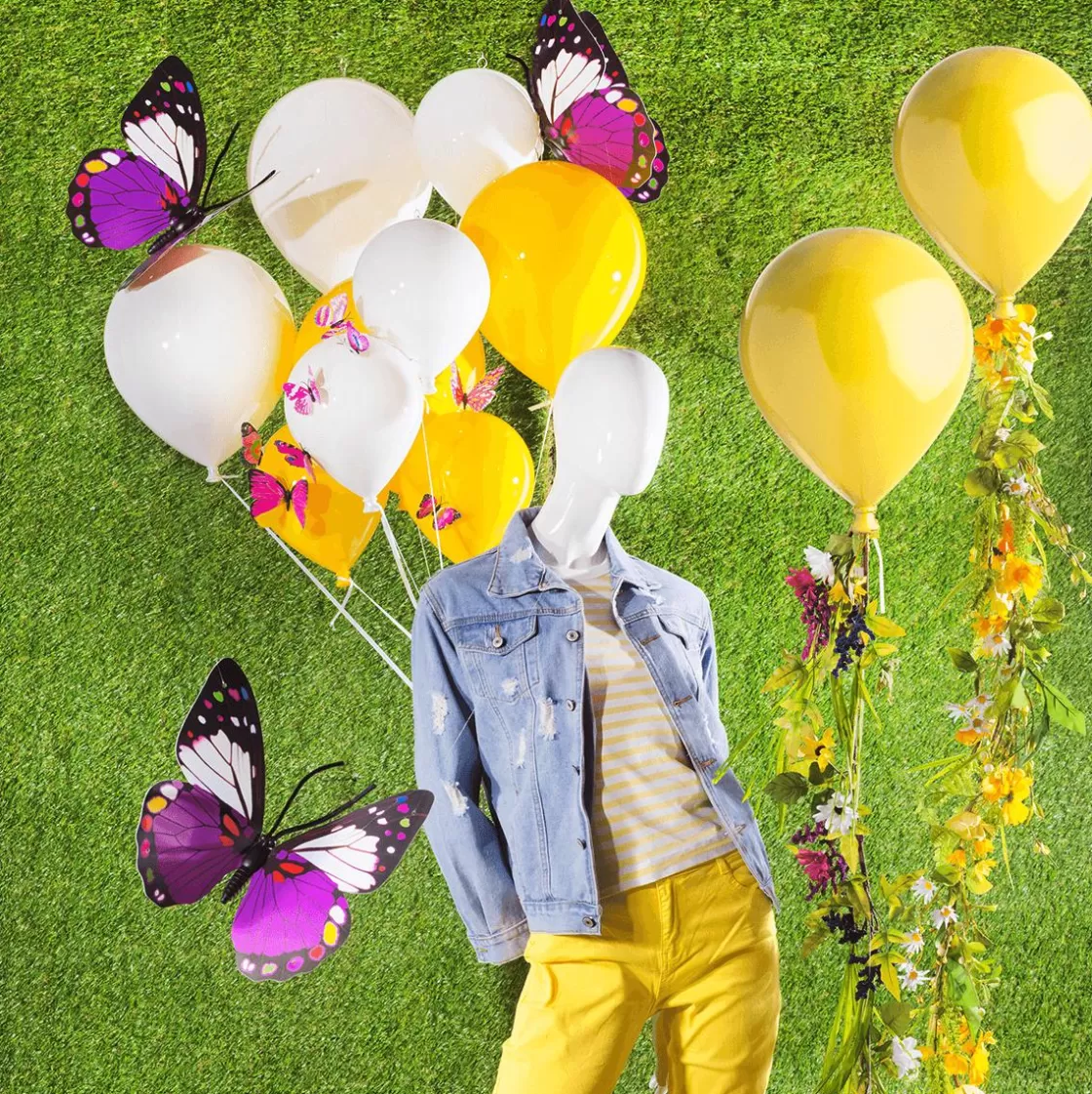 Decoración De Animales | Decoración De Primavera>DecoWoerner Mariposas Decorativas Morado 40 Cm 3 Piezas violeta