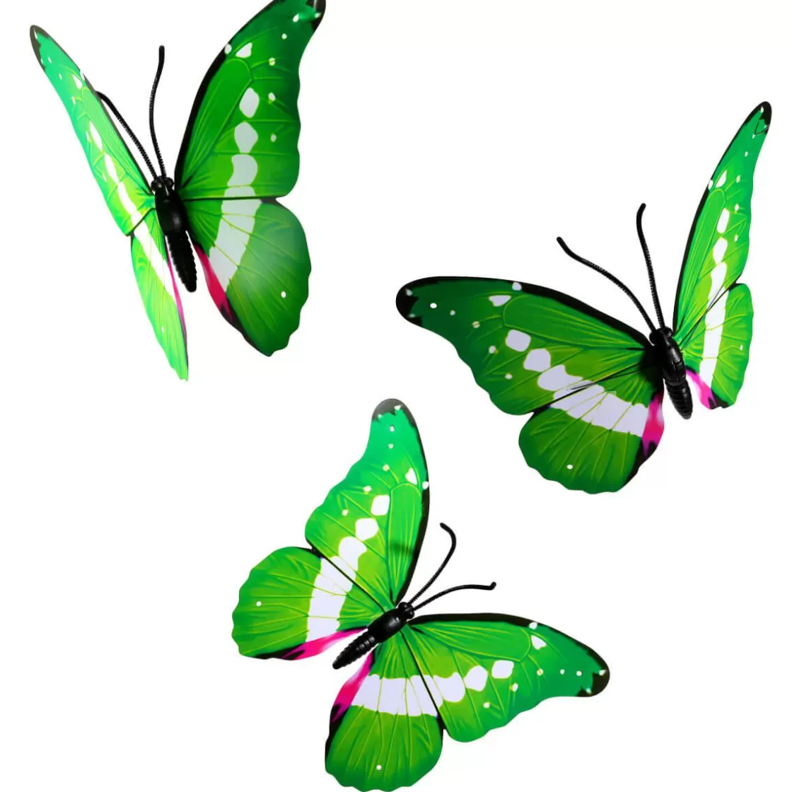 Decoración De Animales | Decoración De Primavera>DecoWoerner Mariposas Decorativas 40 Cm 3 Piezas verde