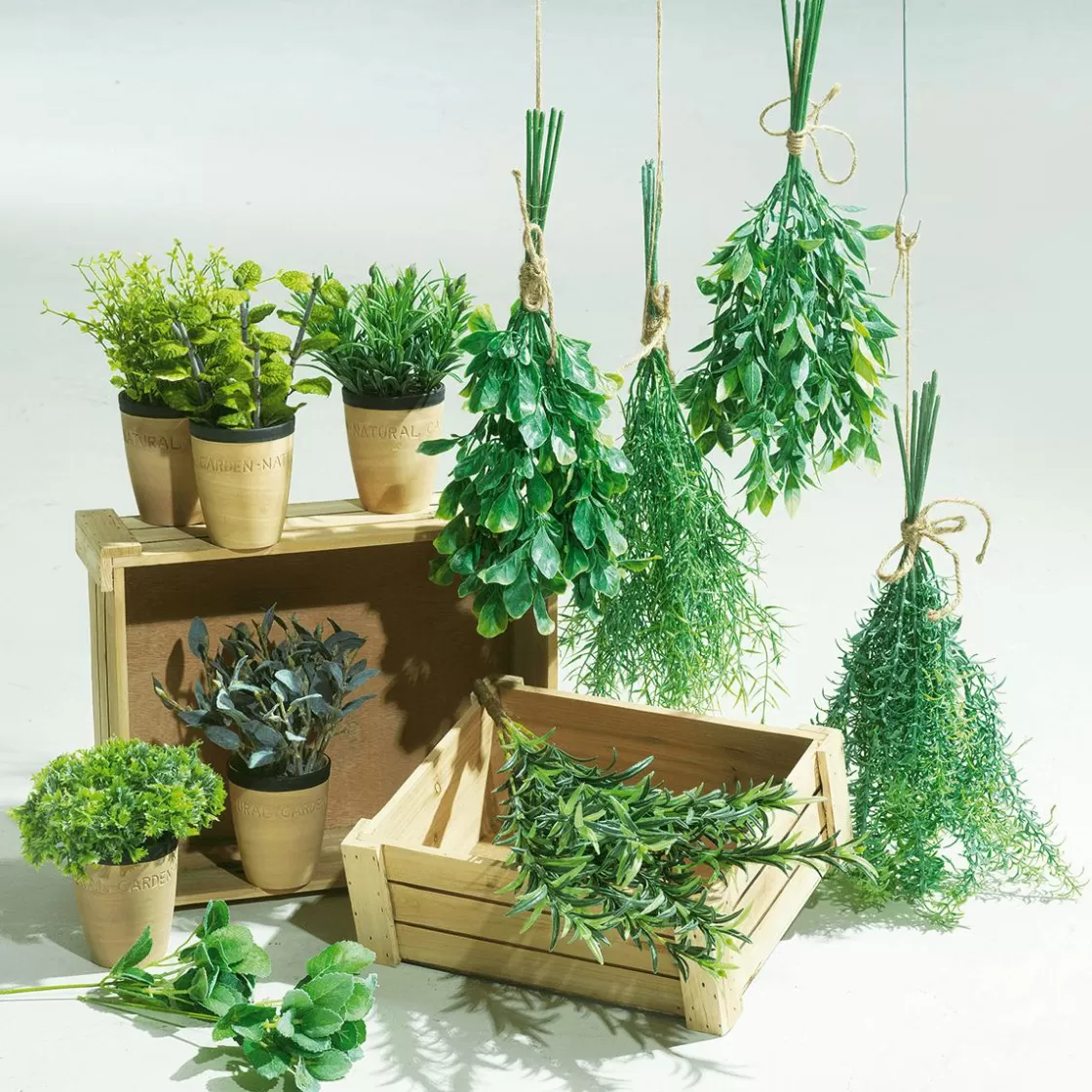 Plantas De Interior | Verduras Y Hierbas>DecoWoerner Menta Decorativa En Tiesto De Barro 20 Cm verde