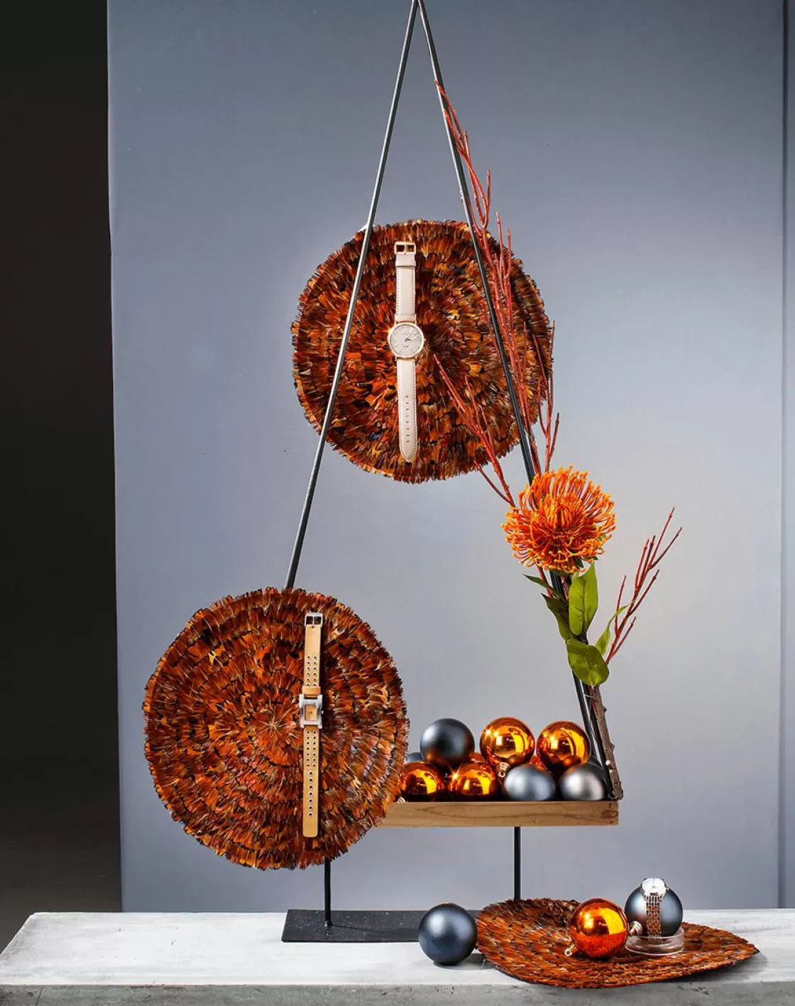 Figuras De Navidad>DecoWoerner Obelisco Deco "Abeto" 15,5 X 35 X 78 Cm Naturaleza negro