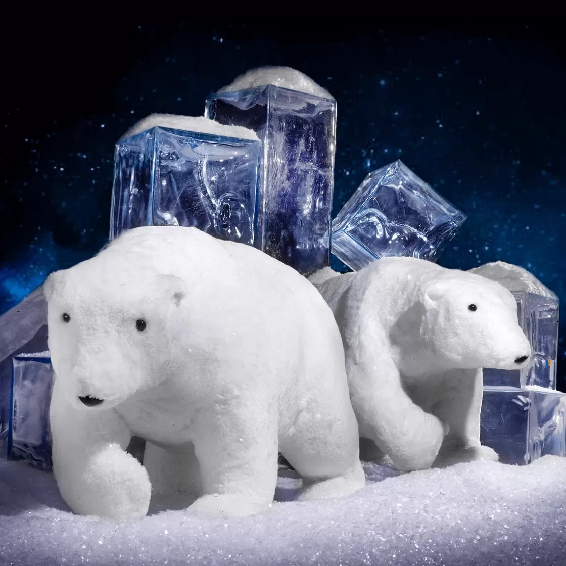 Decoración De Invierno>DecoWoerner Oso Polar De Peluche Decorativo Altura 44 Cm blanco
