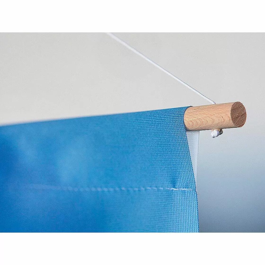 Decoración De Invierno | Pancartas De Navidad E Invierno>DecoWoerner Pancarta De Tela Ignífuga "Bosque De Abetos Nevados" De Tela De Bandera 100 X 200 Cm azul