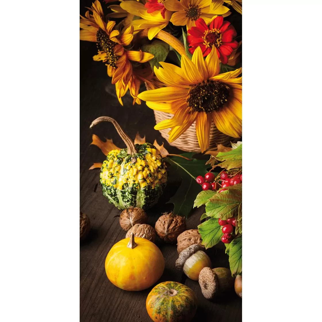 Decoración De Otoño | Pancartas De Otoño>DecoWoerner Pancarta De Tela Ignífuga "Decoración De Otoño" De Tela De Bandera 100 X 200 Cm amarillo
