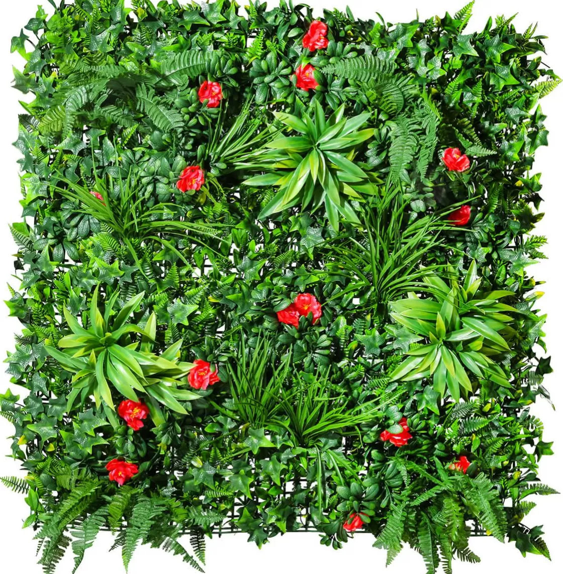 Decoración De Verano | Decoración De Primavera>DecoWoerner Panel De Mezcla De Pasto Y Flores, 1 X 1 M verde