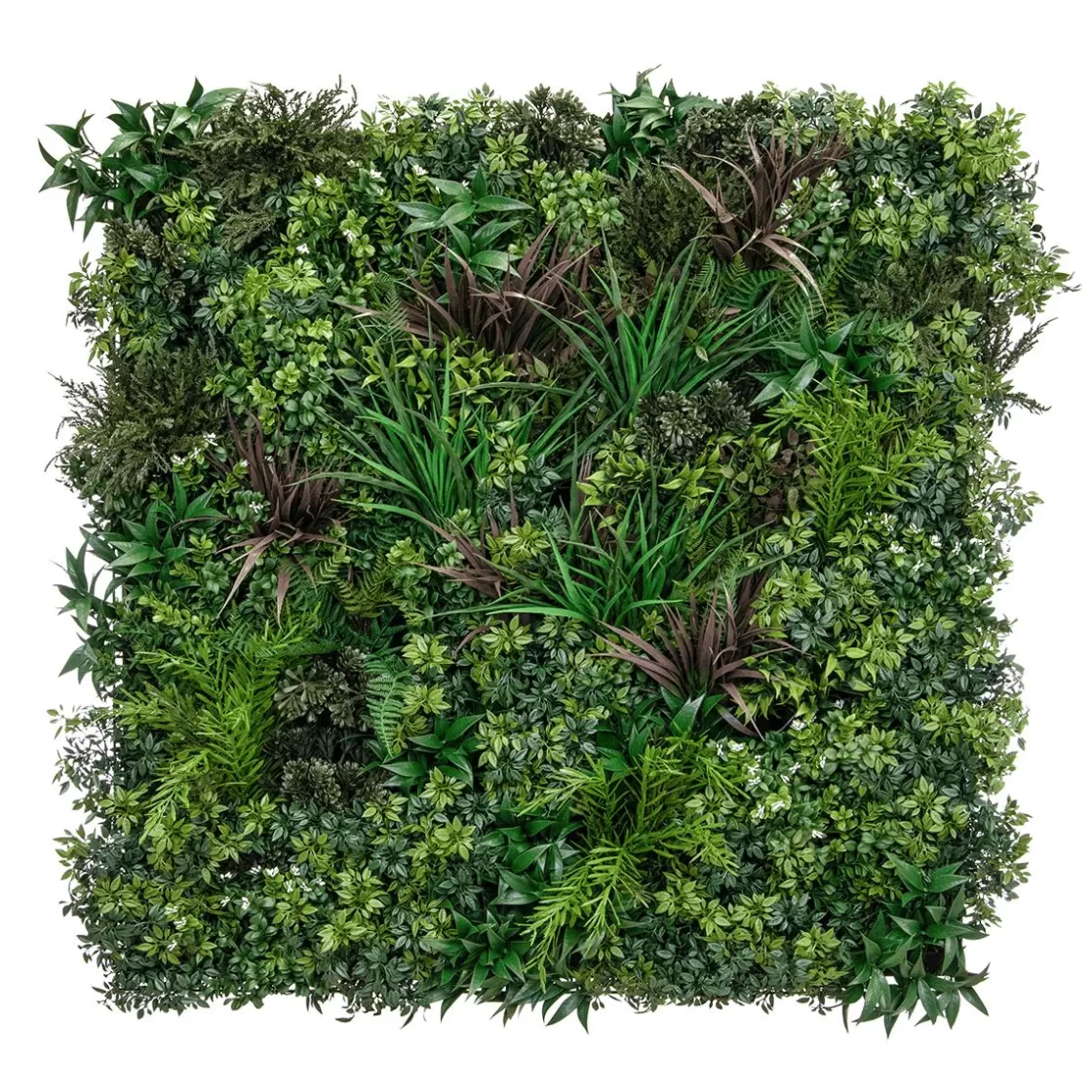 Paredes De Plantas | Plantas Artificiales Ignífugas>DecoWoerner Panel De Plantas Artificiales MIX Ignífugo 1 X 1 M B1 verde