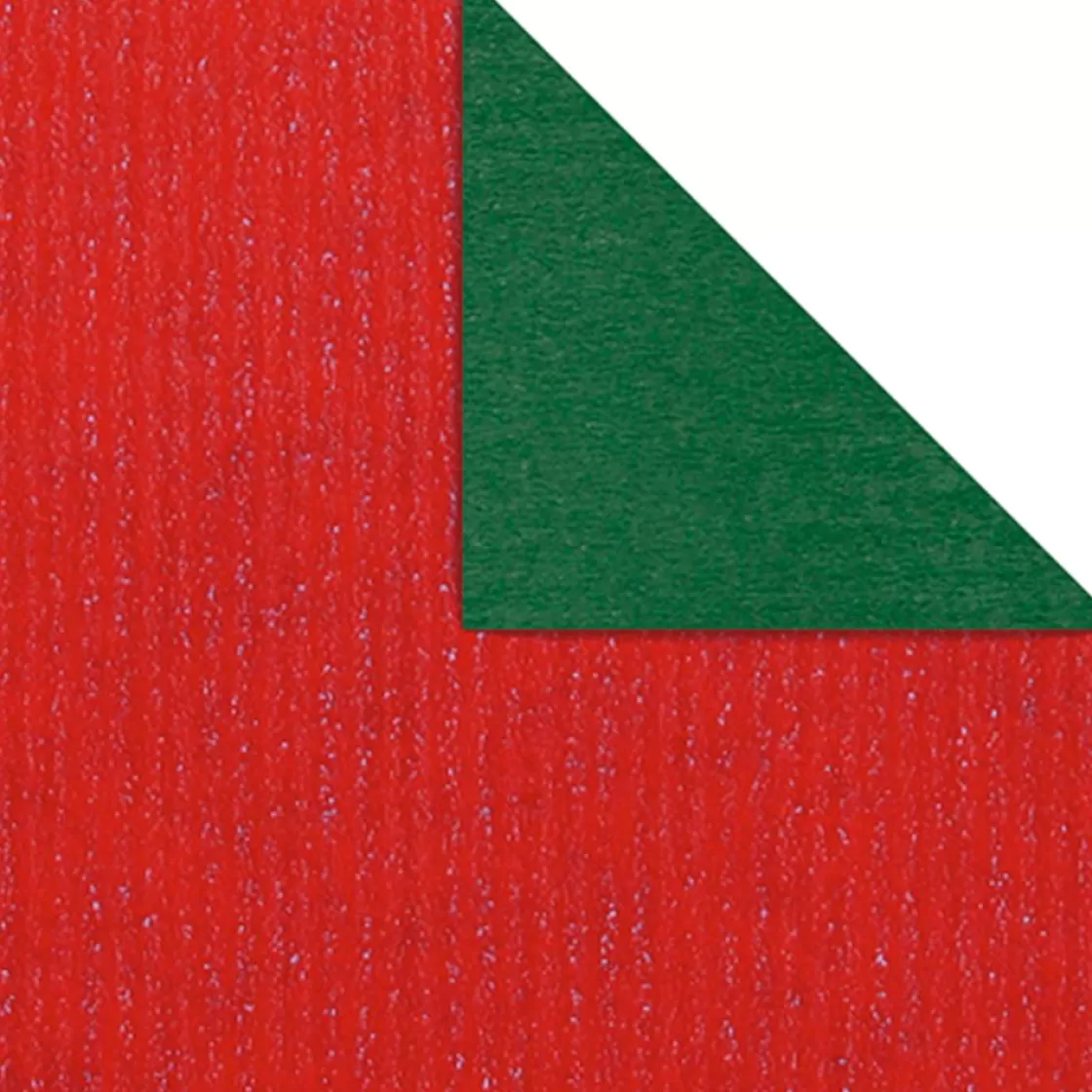 Papel De Regalo>DecoWoerner Papel De Envolver Rollo Bicolor Rojo 50 Cm X 50 M verde
