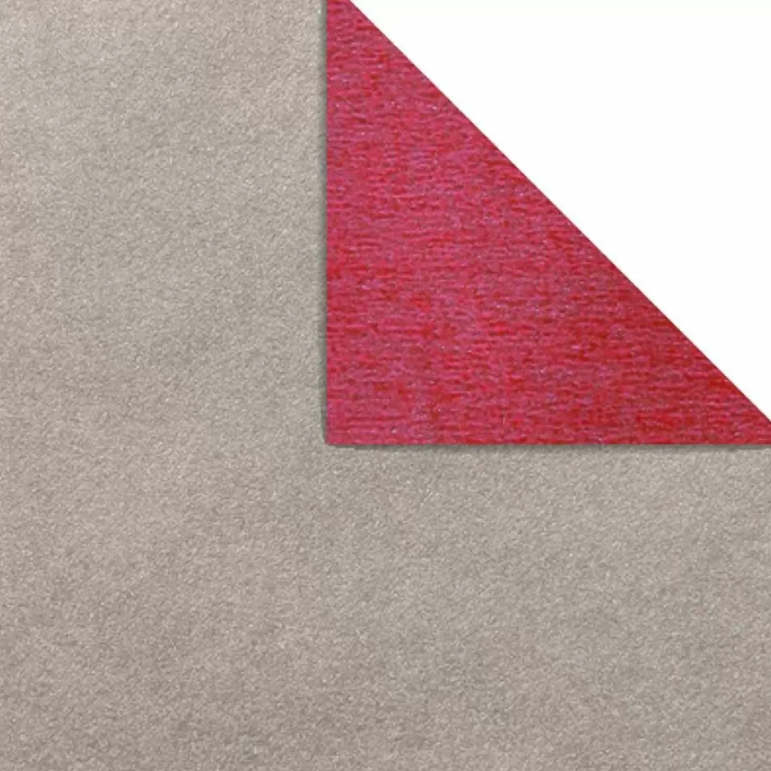 Papel De Regalo>DecoWoerner Papel De Regalo Bicolor 50 Cm, 250 M, Baya plata
