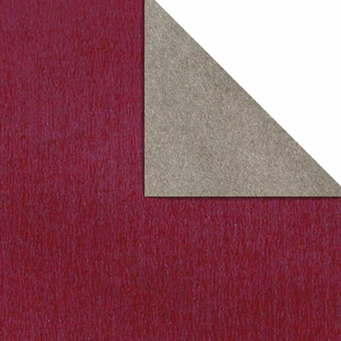 Papel De Regalo>DecoWoerner Papel De Regalo Bicolor 50 Cm, 250 M, Baya plata