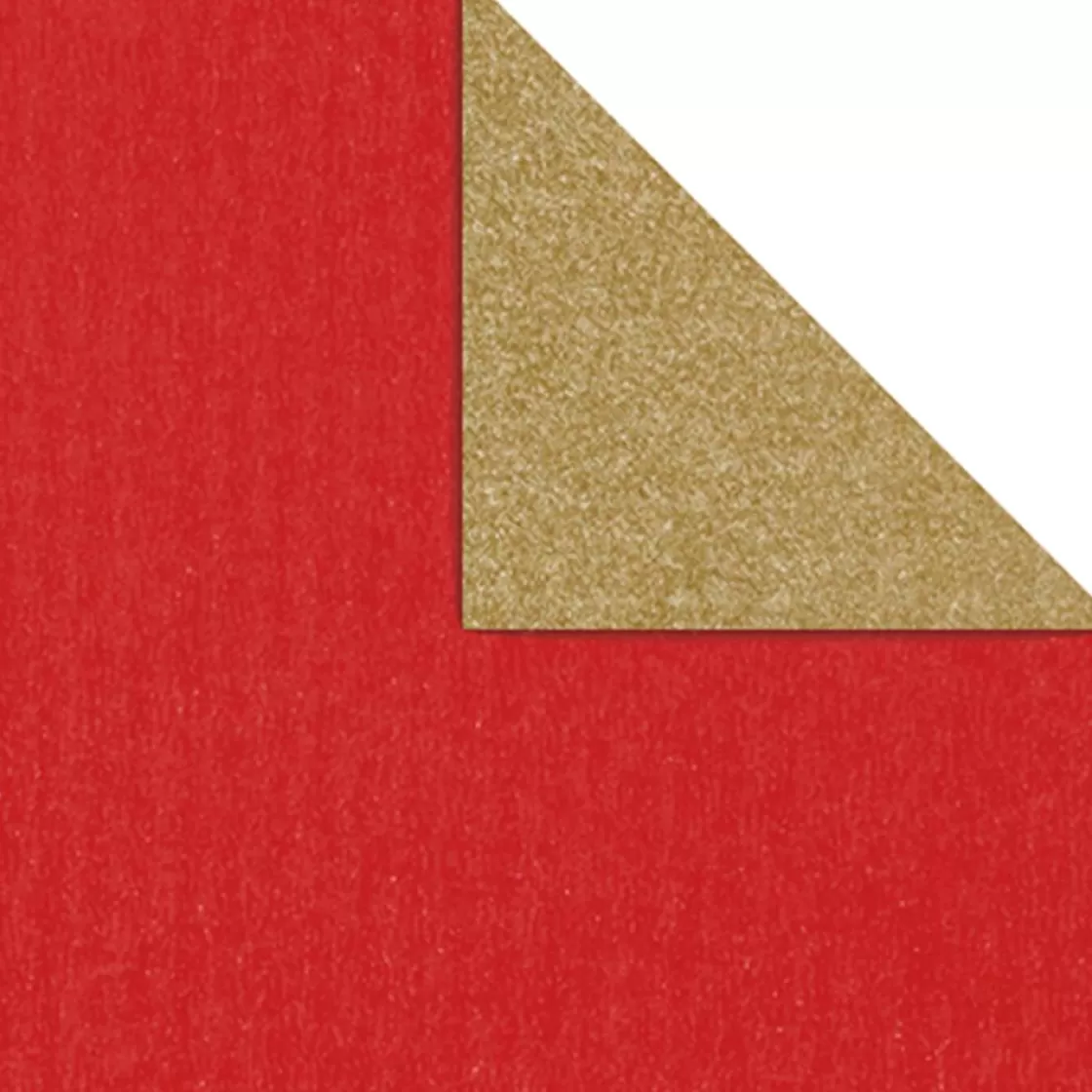 Papel De Regalo>DecoWoerner Papel De Regalo Rollo Bicolor Oro 50 Cm X 50 M rojo