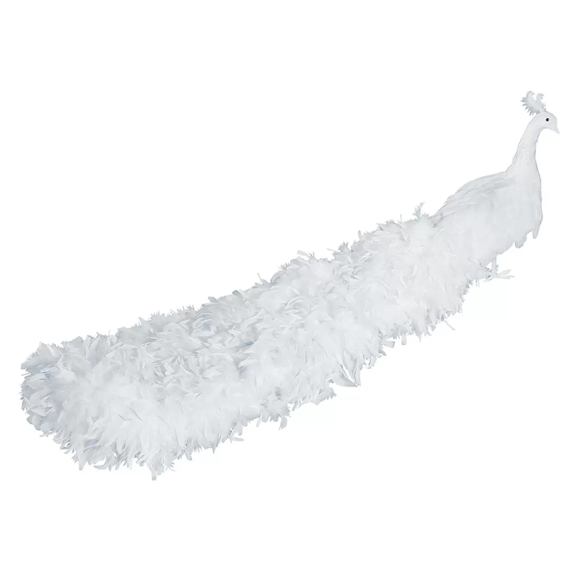 Decoración De Animales | Decoración Temática>DecoWoerner Pavo Real Decorativo, Longitud: 150 Cm blanco