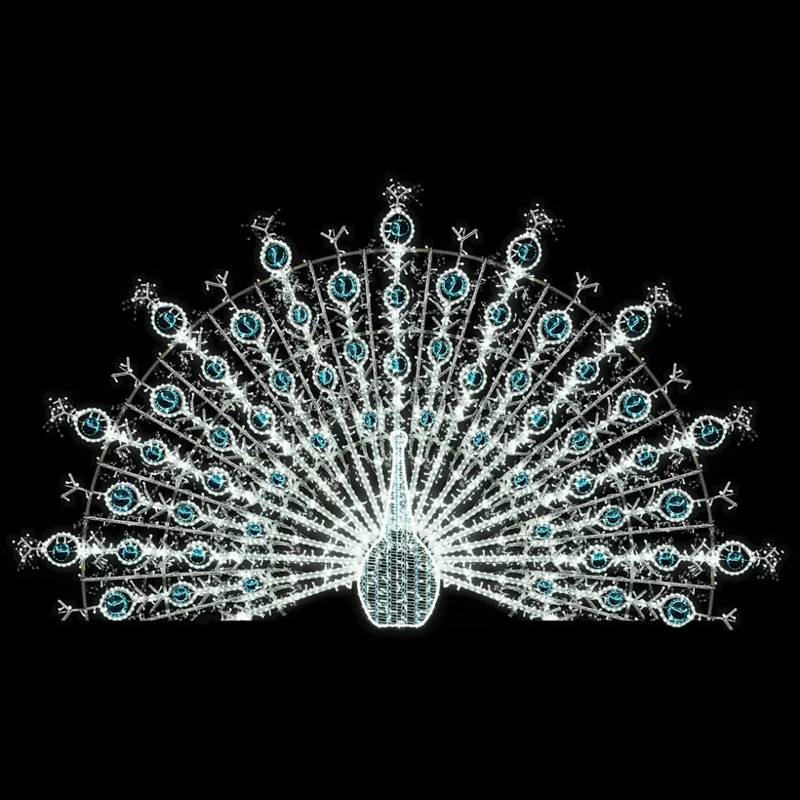 Luz Decorativa | Decoración De Animales>DecoWoerner Pavo Real LED Para Exterior 250 X 360 X 85 Cm azul