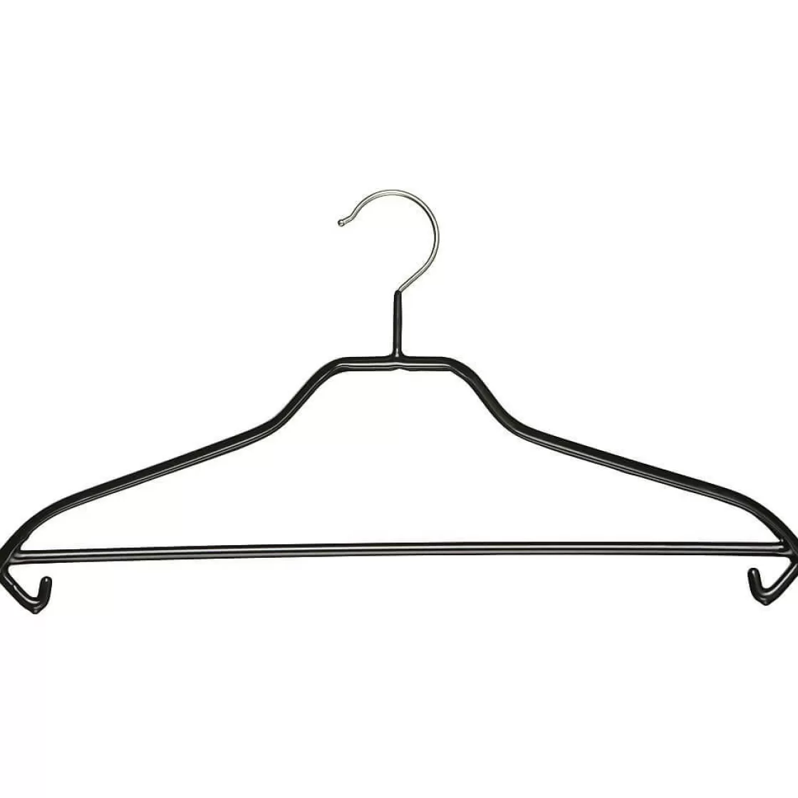 Perchas>DecoWoerner Percha Con Barra Antideslizante, 40 Cm, , 1 Caja A´ 50 Piezas negro