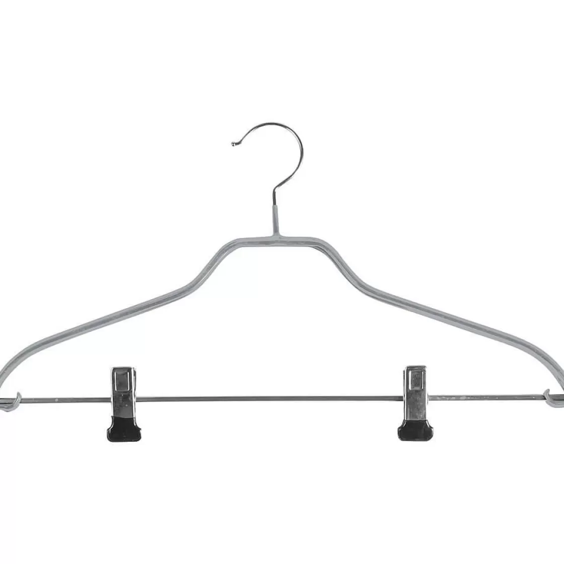 Perchas>DecoWoerner Percha Con Pinzas Antideslizante 40 Cm, A´ 10 Piezas plata