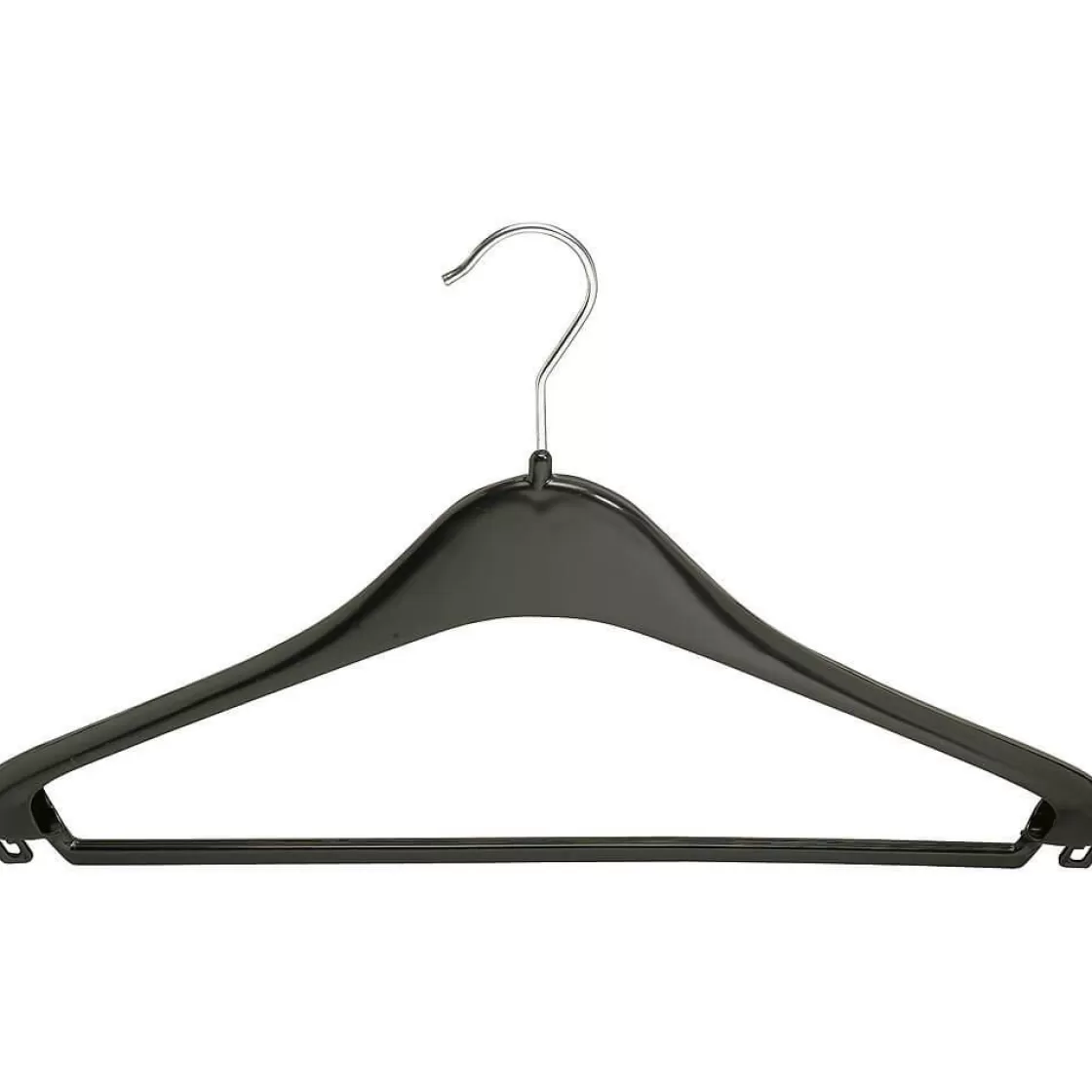 Perchas>DecoWoerner Percha De Plástico Con Barra 44 Cm, 1 Paquete A´10 Piezas negro