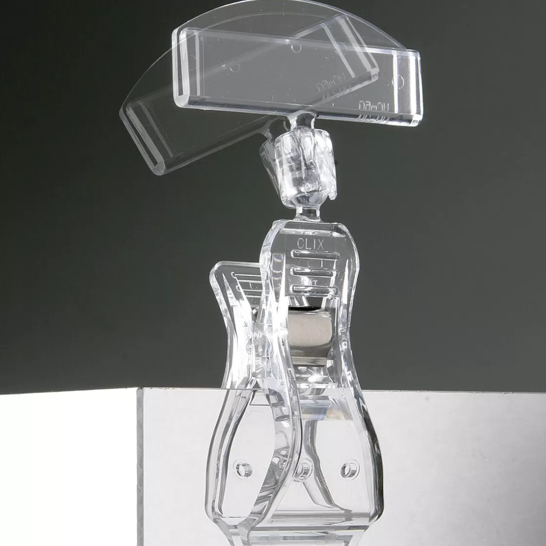 Etiquetaje>DecoWoerner Pinza Para Etiquetas De Precio Con Inserto, 10 Cm De Alto transparente