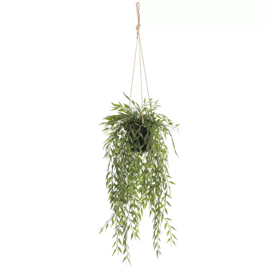 Plantas Colgantes>DecoWoerner Planta Artificial Ampolla De Bambú Colgante 20 X 50 Cm verde