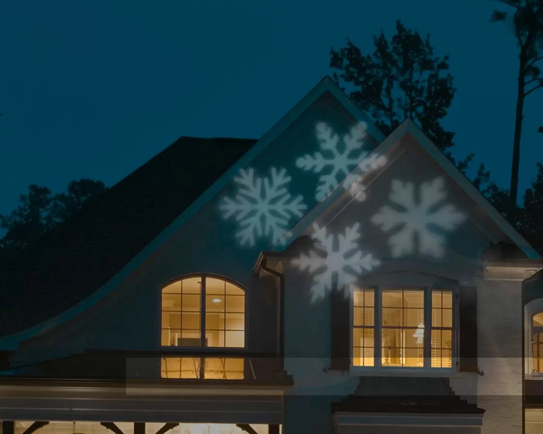 Luz Decorativa>DecoWoerner Proyector LED Copo De Nieve LED Blanco 16 Cm negro