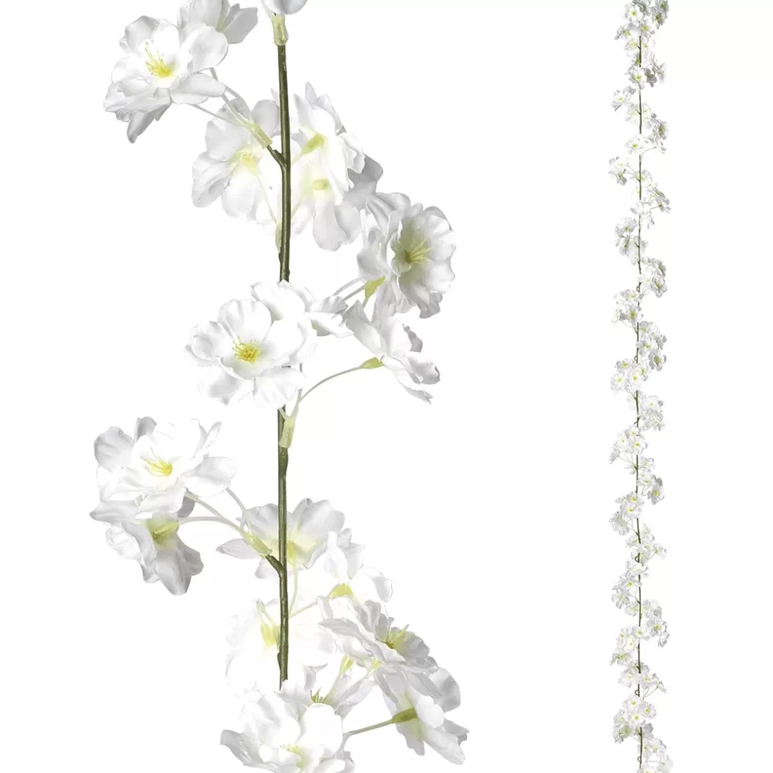 Decoración De Primavera | Guirnaldas Y Vides>DecoWoerner Rama De Flores De Cerezo Decorativas Blanca, 180 Cm blanco