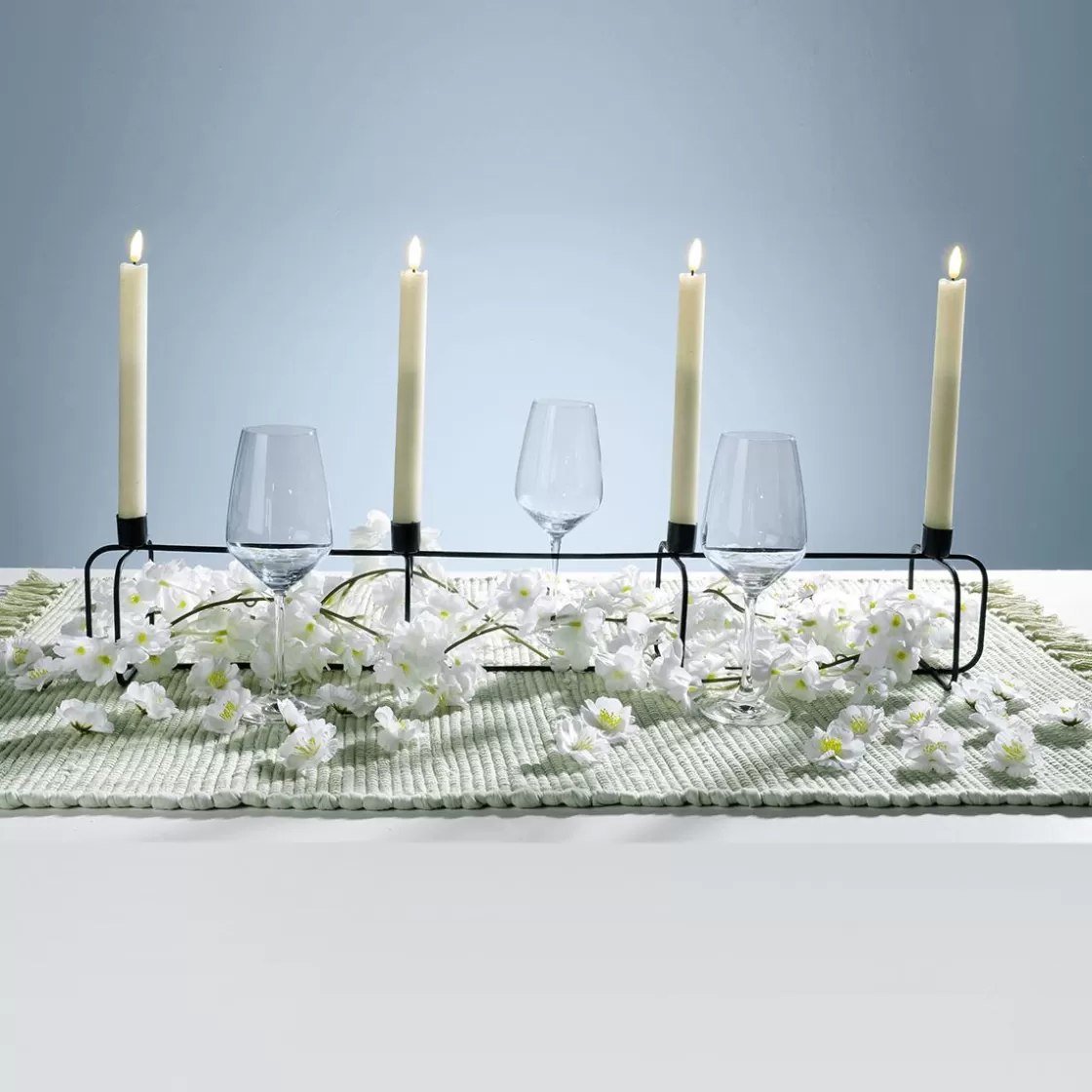 Decoración De Primavera | Guirnaldas Y Vides>DecoWoerner Rama De Flores De Cerezo Decorativas Blanca, 180 Cm blanco