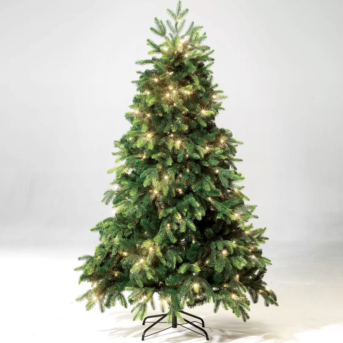 Árboles De Navidad Artificiales>DecoWoerner Árbol De Navidad Artificial Abeto Noble Con LED 180 Cm verde