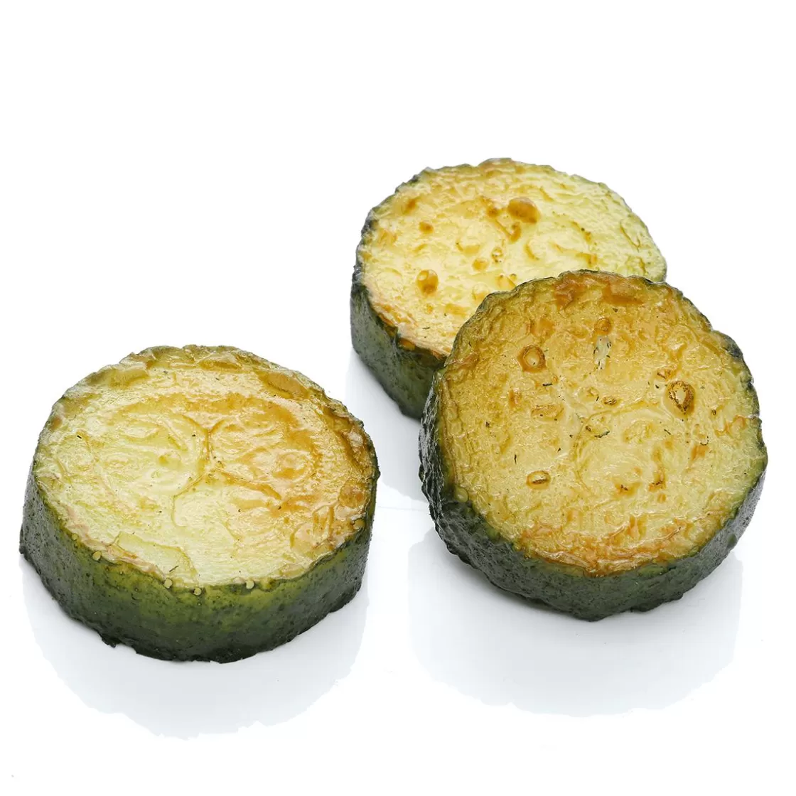 Platos Y Comida Rápida | Verduras Y Hierbas>DecoWoerner Rodajas De Falso Calabacín A La Parrilla 3 Piezas Alimento Falso 3,50 Cm Ø verde
