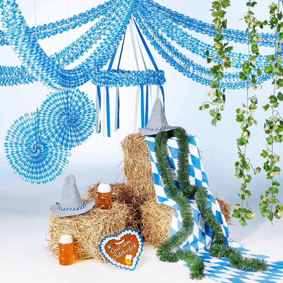 Decoración Temática>DecoWoerner Sombrero Seppel De Fieltro Oktoberfest 44 X 34 Cm Con Cordón Gris