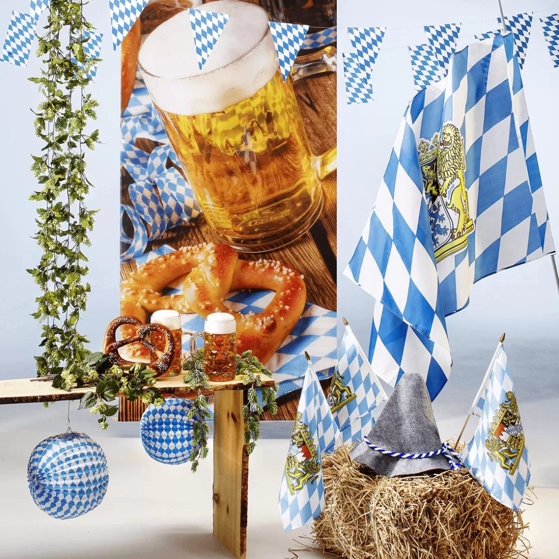 Decoración Temática>DecoWoerner Sombrero Seppel De Fieltro Oktoberfest 44 X 34 Cm Con Cordón Gris