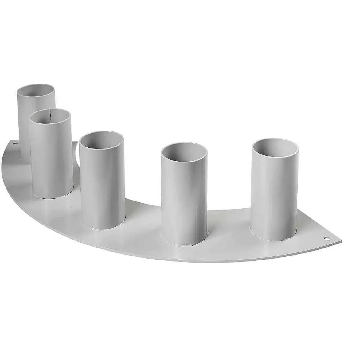 Decoración Natural | Macetas Y Artículos De Decoración>DecoWoerner Soporte Metálico 5 Recipientes, 15 Cm De Altura, Gris, Curvado plata
