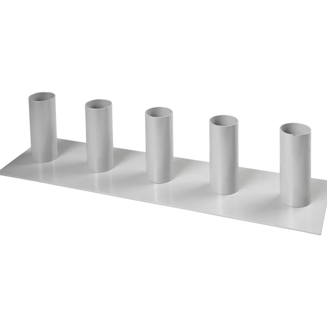 Decoración Natural | Macetas Y Artículos De Decoración>DecoWoerner Soporte Metálico 5 Recipientes, 15 Cm De Altura, Gris, Recto plata