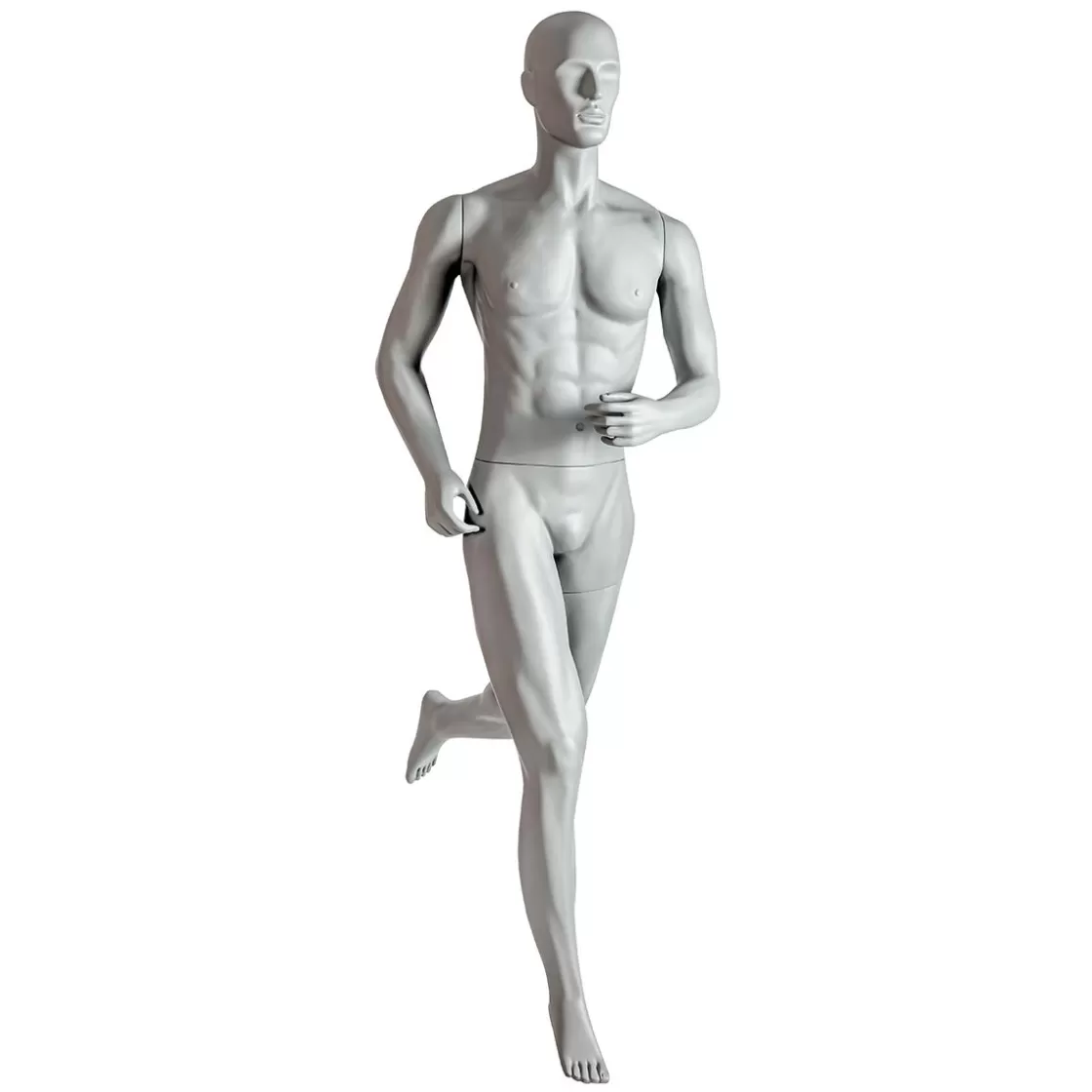 Maniquíes>DecoWoerner Sport Maniquí Hombre Corredor - Pierna Izquierda Levantada Gris
