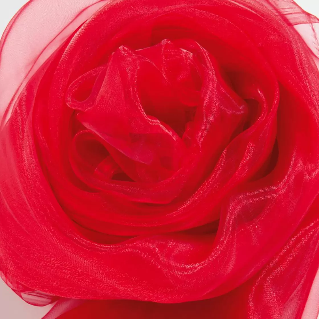 Telas | Decoración Temática>DecoWoerner Tela De Chifón, Color , 145 Cm rojo