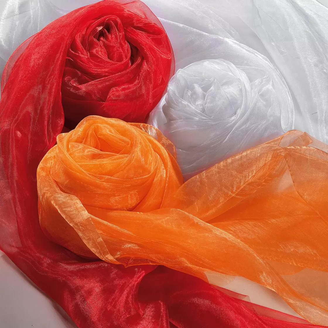 Telas | Decoración Temática>DecoWoerner Tela De Chifón, Color , 145 Cm rojo